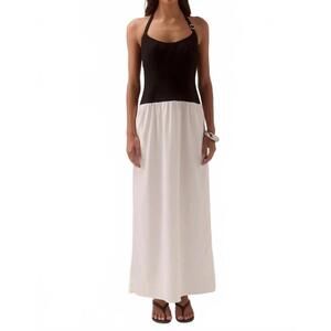 NEW SOVERE demi dress in black/chalk